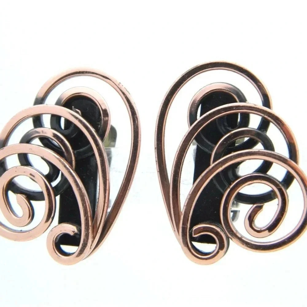 Genuine Copper Modernist Modern Abstract Swirl